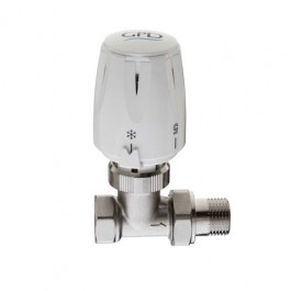 1/2″ Termostatik Düz Radyatör Vana (Nikel)