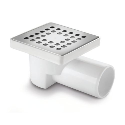 10 cm x 10 cm Paslanmaz Yer Süzgeci Yandan (Ø50)