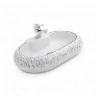 BEYAZ GÖZYAŞI OVAL MOBİLYA ÜSTÜ LAVABO