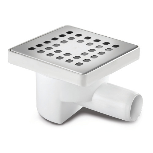 10 cm x 10 cm Paslanmaz Yer Süzgeci Yandan (Ø32)